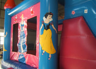 الوردي الأميرة PVC القماش المشمع نفخ القفز قلعة الشرائح للأطفال
