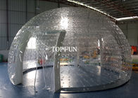 واضح PVC مزدوجة الطبقات نفخ فقاعة خيمة 8M معرض قطر