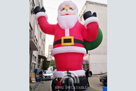 عملاق 33 قدم / 10 متر نفخ سانتا في الهواء الطلق نفخ زينة عيد الميلاد تفجير سانتا كلوز