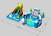 0.9MM PVC القماش المشمع الكبير الدب نفخ الحديقة المائية مع بركة سباحة كبيرة زرقاء