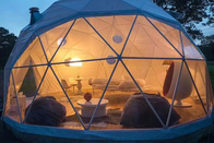 خيمة الجيوديسية ذات القبة الجيوديسية إطارات من الصلب في الهواء الطلق بمنتجع الجزيرة الشاطئي