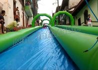 Double Lane قابل للنفخ Slip N Slide 100m طويل للأطفال N البالغين