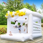 أطفال يقفزون يزحفون زفاف أبيض قابلة للنفخ منزل قفز مع حمام سباحة