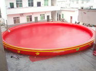 أحمر pvc سباحة مستدير قابل للنفخ/قابل للنقل ماء بركة لبالغ وطفل