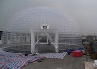 شفّاف قابل للنفخ فقاعة خيمة semi/فناء خيمة مع أبيض pvc مشمّع وقاية