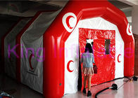 أحمر / أبيض مخصص PVC نفخ خيمة CE المنافيخ للأحداث في الهواء الطلق / داخلي