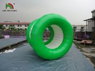 الأخضر / الأبيض PVC القماش المشمع نفخ كرة الماء المتداول لعبة لحديقة مائية