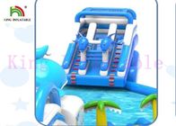 النار المانع التجارية Blue Shark portatble تفجير الحديقة المائية مع الشريحة والمسبح العملاق