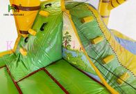 أخضر / أصفر 0.55mm PVC ترتد المنازل التجارية والشرائح مع CE المعتمدة