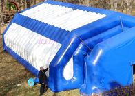 دائم PVC خيمة الحدث العملاق نفخ في الهواء الطلق أبيض / اللون الأزرق