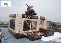براون الكلب نفخ القفز البيت 0.45-0.55 مم PVC القماش المشمع مقاومة للماء
