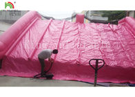 حديقة 0.55 مم PVC PVC القماش المشمع نفخ شريحة المياه للأطفال الوردي اللون حسب الطلب
