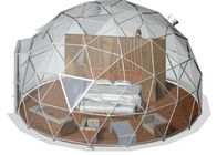 خيمة قبة جيوديسية شفافة خارجية بطول 4 أمتار خيمة تخييم فقاعية مع إطلالة على النجوم أنابيب الصلب