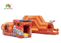PVC 0.55mm 21ft الأحمر النار شاحنة نفخ عقبة بالطبع للأطفال