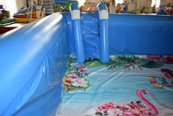 حمام سباحة قابل للنفخ مخصص للأطفال مع سلم وطباعة بألوان كاملة