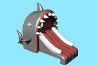مخصص 3.3m * 2m القرش موضوع نفخ المياه الشرائح للأطفال حمام السباحة
