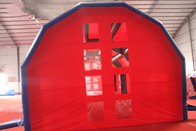 خيمة حدث قبة حمراء كبيرة قابلة للنفخ مع نافذة تجارية