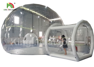 6M قطر شفاف قابل للنفخ فقاعة خيمة مع نفق لتخييم في الهواء الطلق الإيجار
