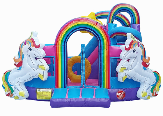 13ftx13ftx11.5ft قوس قزح يونيكورن نطاط البيت ترتد