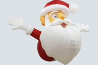 عيد الميلاد نفخ ثلج 3.6m X 2.0m زينة في الهواء الطلق في مهب الهواء سانتا كلوز مستلق على الأرض