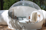 PVC فقاعة خيمة منزل مع غرفة نوم في الهواء الطلق التخييم فندق أبيض نصف واضح حماية الخصوصية غرفة الخيام نفخ