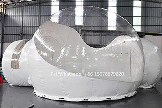 3m نفخ فقاعة خيمة الفنادق Glamping Dome في الهواء الطلق حزب الأسرة نفخ خيام منزل