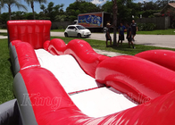 إيجار زلاجات مائية قابلة للنفخ للأطفال القفز ترتد أحمر PVC كبير قابل للنفخ ماء منزلق