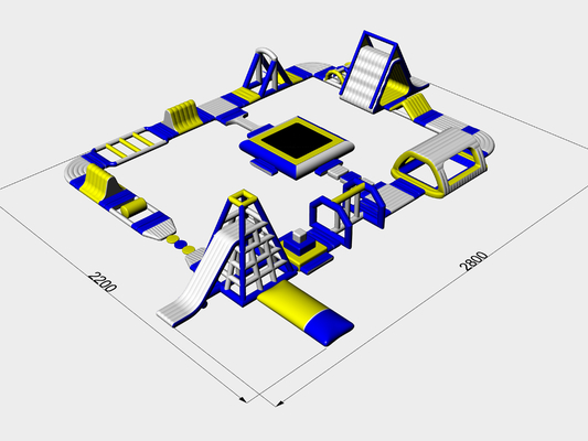 معدات الملعب المائي العائم الضخمة معدات المنتزه المائي المنفخة