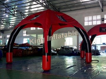 الإعلان الأحمر في الهواء الطلق يختم نفخ خيمة العنكبوت مع 0.65mm PVC القماش المشمع