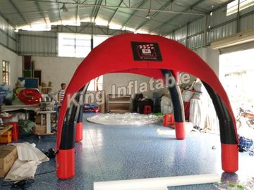 الإعلان الأحمر في الهواء الطلق يختم نفخ خيمة العنكبوت مع 0.65mm PVC القماش المشمع