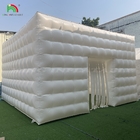 إضاءة خارجية مدعومة إغلو قابلة للنفخ سطح مسطح أبيض خيمة تخييم كبيرة قابلة للنفخ خيمة حفل زفاف