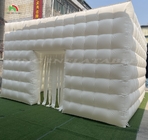 إضاءة خارجية مدعومة إغلو قابلة للنفخ سطح مسطح أبيض خيمة تخييم كبيرة قابلة للنفخ خيمة حفل زفاف
