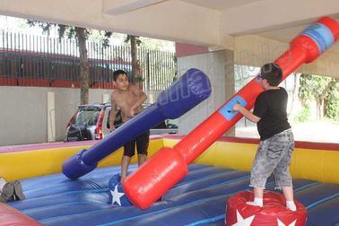 المصارع الأحمر والأزرق Joust ألعاب رياضية قابلة للنفخ للأطفال والكبار
