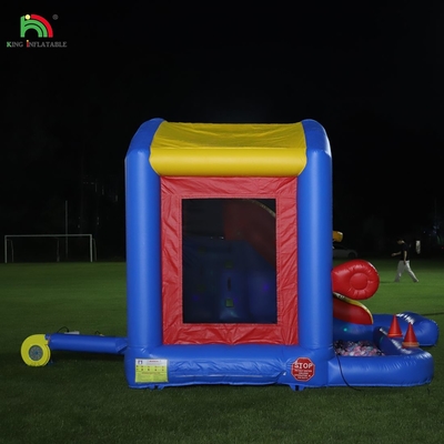 الأطفال القصر المضغوط مع الهواء القصر المضغوط مع المنزلق ، التسلق ، العقبات ، الترامبولين ، حوض السباحة