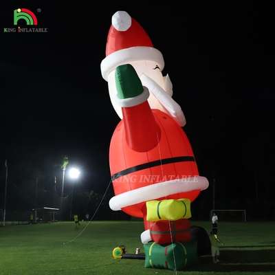زينة سانتا كلوز مضاءة 33ft عملاق الكرتون مع أضواء LED لعيد الميلاد ديكور حفل الحديقة