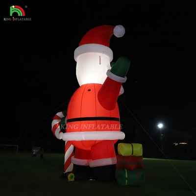 زينة سانتا كلوز مضاءة 33ft عملاق الكرتون مع أضواء LED لعيد الميلاد ديكور حفل الحديقة