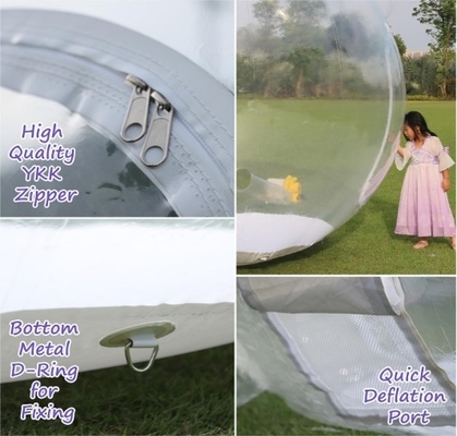 10FT كرة ثلجية قابلة للنفخ 0.5 ملم PVC ديكورات عيد الميلاد عملاق شفافة قابلة للنفخ فقاعة إيغلو خيمة