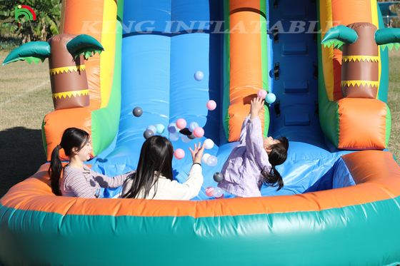 21x9x12FT الدرجة التجارية بيت البروتوكس الارتداد المضغوطات المياه المنزلقات الاستوائية مع رش