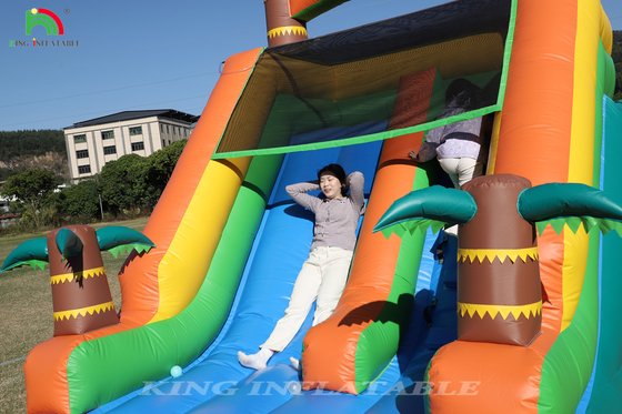 21x9x12FT الدرجة التجارية بيت البروتوكس الارتداد المضغوطات المياه المنزلقات الاستوائية مع رش