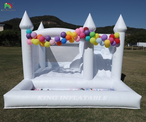 13x13x10ft التجارية البيت البيضاء القفز القفز الكبير القفز القصر المضغوط للأطفال البالغين مع الزحف والكرة حفرة