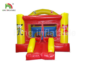 حريق قابل للنفخ أحمر قابل للنفخ قصر Trampoline مع منزلق لعرق حزب