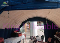 خيمة طبية قابلة للنفخ الأزرق مع المياه - سقف إثبات الأبيض خياطة مزدوجة