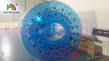 الأزرق أو الملونة 1.0MM PVC / TPU لعبة نفخ المياه / أكوا المتداول الكرة للأطفال