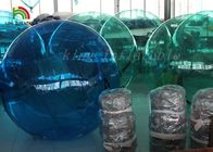 أخضر أو ​​أزرق شفاف كرة المشي المياه ، كرة الماء للنفخ بواسطة PVC / PTU