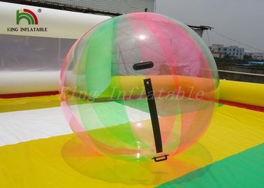 قوس قزح لوّن 1.0mm pvc/TPU ماء قابل للنفخ يمشي كرة, ماء Zorb كرة لجدي