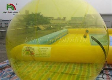 اللون الأصفر 1.0MM PVC نفخ المشي على كرات المياه / فقاعة الماء / المجال البشري