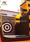 ملعب رياضة كومبو أصفر / أسود قابل للنفخ من القماش المشمع PVC للأطفال