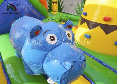 0.55mm PVC القماش المشمع نفخ التجاري ترتد المنازل كومبو ملعب