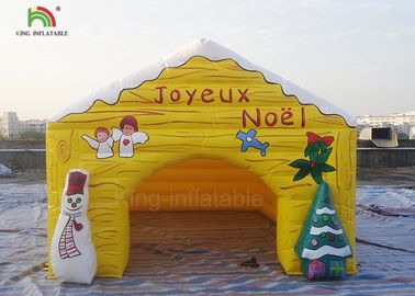 تخصيص حجم نفخ الإعلان عن المنتجات منزل عيد الميلاد خيمة Snowma