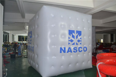 0.2mm PVC مكعب نفخ الإعلان عن المنتجات / نسف خيمة مع طباعة الشعار
